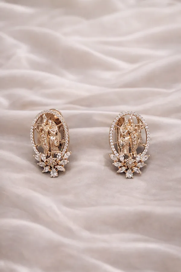 Rose_Gold_Diamond_And_Brass_Pendent_Set_With_No_Chain_For_Women