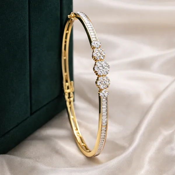 Gold_Polish_Crystal_Floral_Bracelet_|_Ammaira_Jewelz