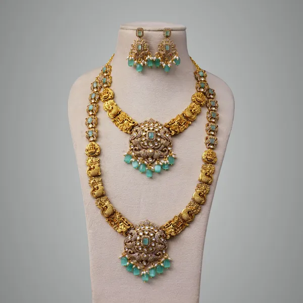 Mint_Green_Premium_Metal_Necklace_Set_For_Women