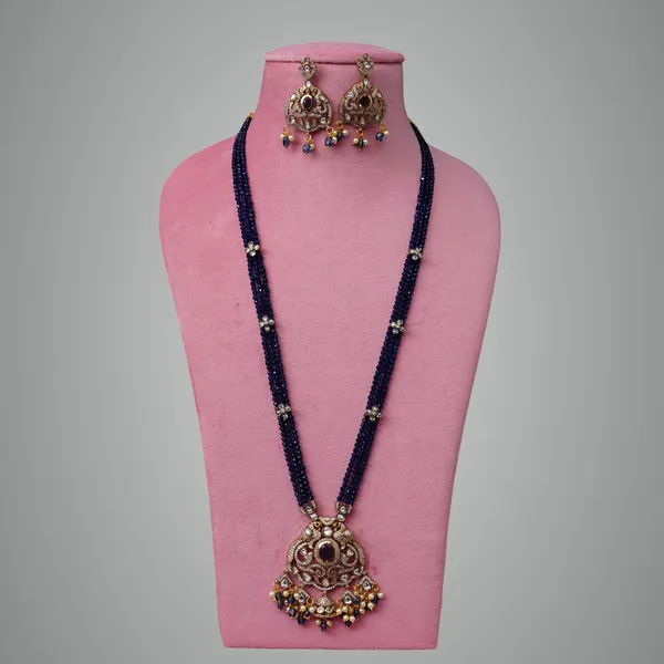Dark_Blue_Premium_Metal_Necklace_Set_For_Women