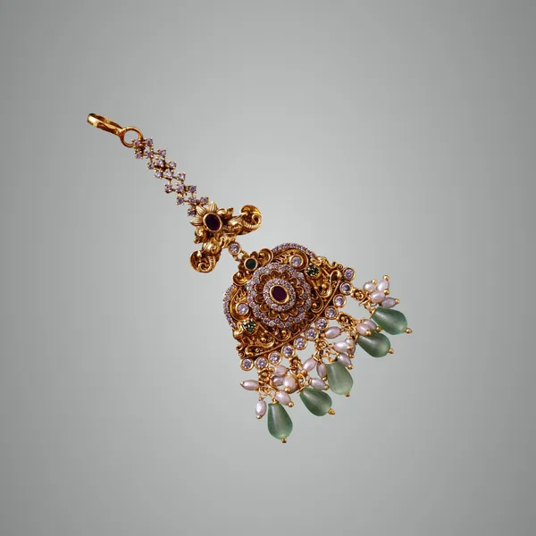 Green_Premium_Metal_Maang_Tikka_For_Women