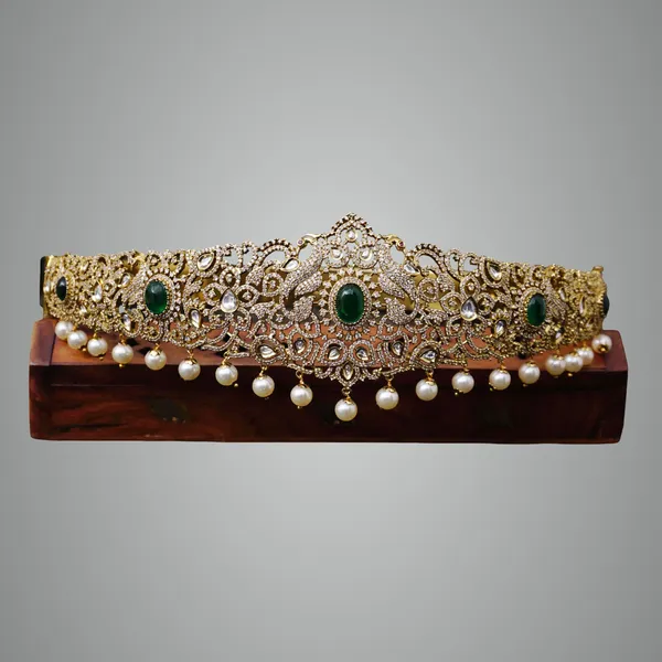 Green_Premium_Metal_Vaddanam_For_Women