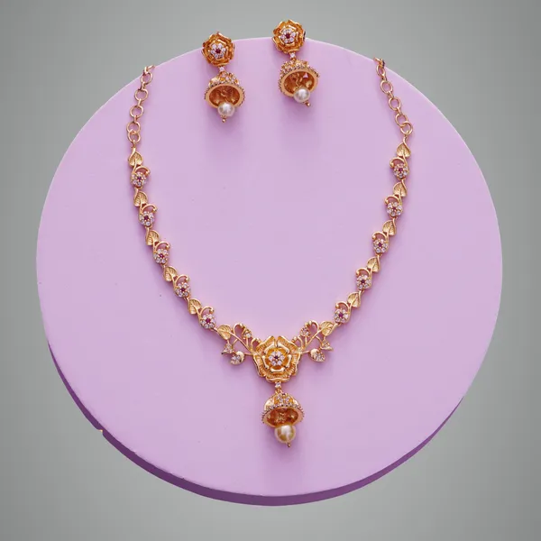 Gold_Premium_Metal_Necklace_Set_For_Women