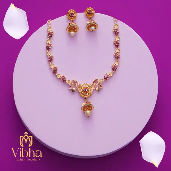 Ruby_Premium_Metal_Necklace_Set_For_Women