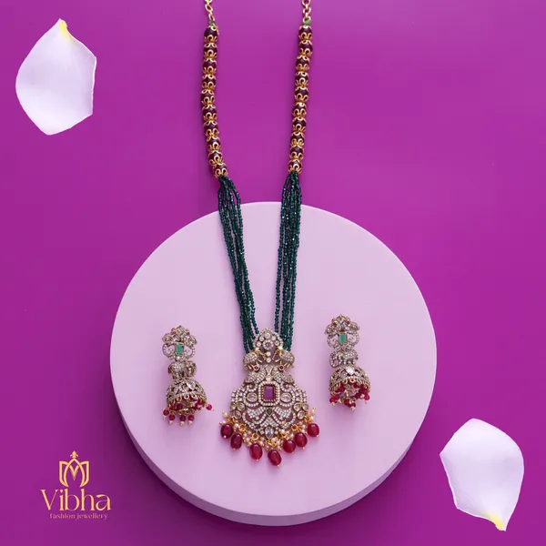 Green_Premium_Metal_Necklace_Set_Set_For_Women