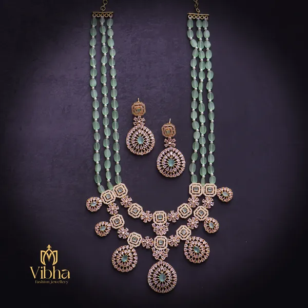Mint_Green_Premium_Metal_Necklace_Set_Set_For_Women