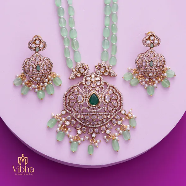 Green_Premium_Metal_Necklace_Set_For_Women