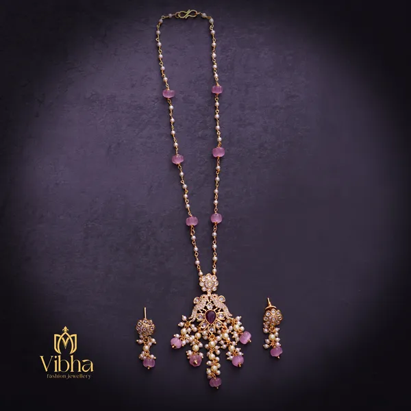 Mint_Pink_Premium_Metal_Mala_Set_For_Women