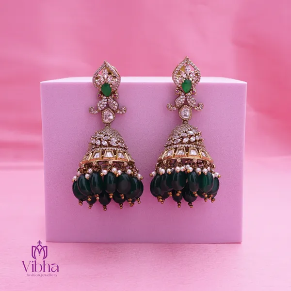 Green_Premium_Metal_Ear_Ring_For_Women