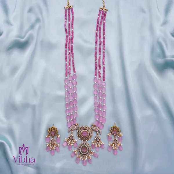 Mint_Pink_Premium_Metal_Necklace_Set_For_Women