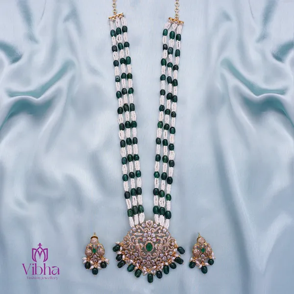 Green_Premium_Metal_Haraam_&_Ear_Stud_For_Women