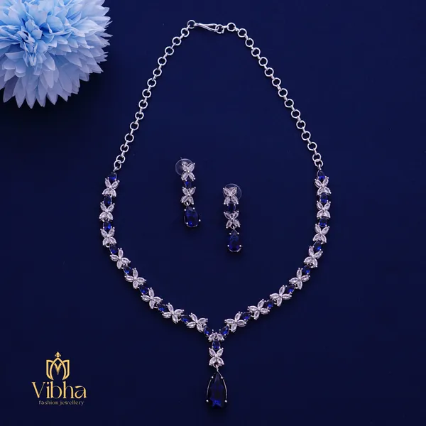 Dark_Blue_Premium_Metal_Necklace_Set_For_Women