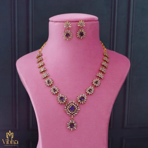 Violet_Premium_Metal_Necklace_Set_For_Women