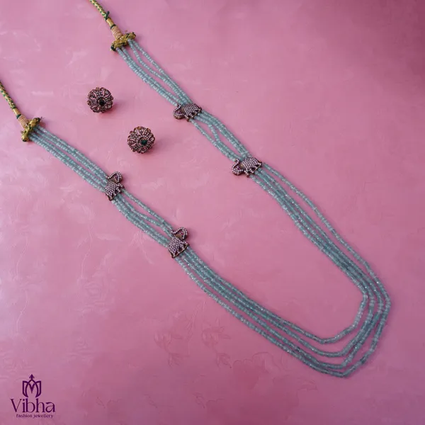 Mint_Green_Premium_Metal_Necklace_Set_Set_For_Women