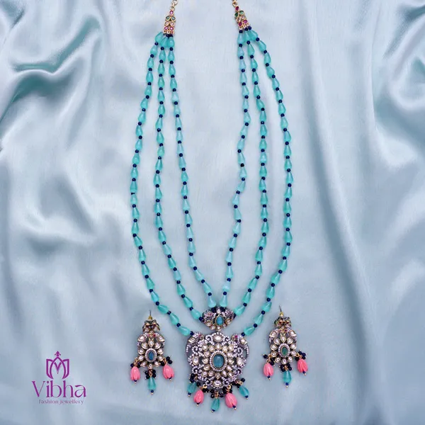 Blue_Premium_Metal_Necklace_Set_Set_For_Women