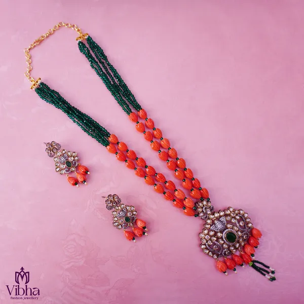 Green_Premium_Metal_Necklace_Set_For_Women