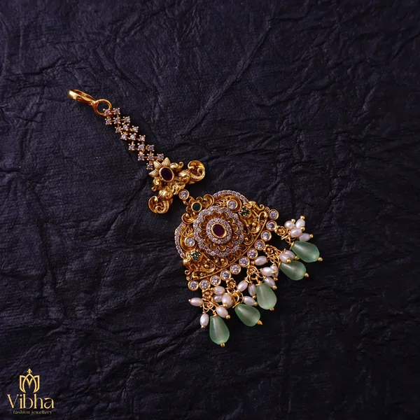 Green_Premium_Metal_Maang_Tikka_For_Women