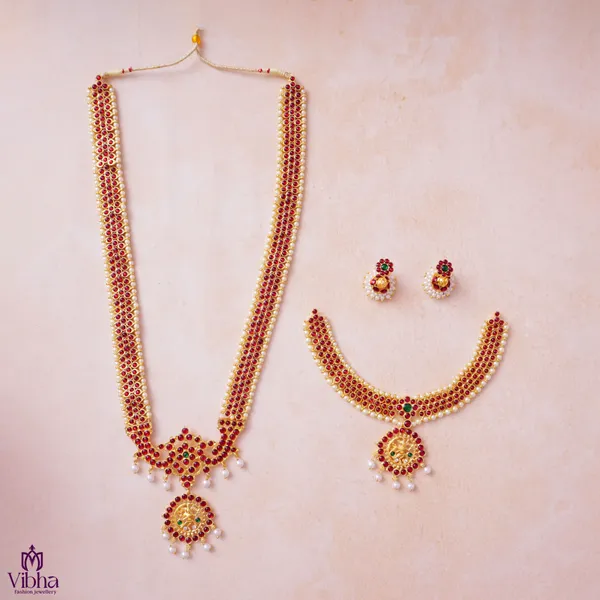 White_Premium_Metal_Bharatanatyam_Set_For_Women