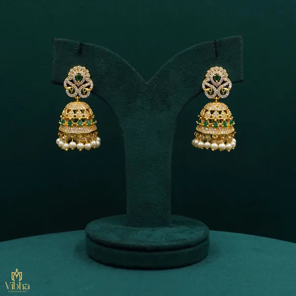 Green_Premium_Metal_Ear_Ring_For_Women