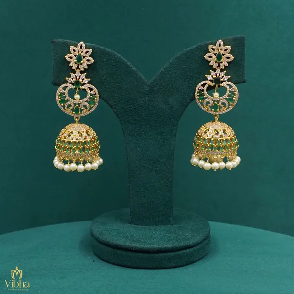 Green_Premium_Metal_Ear_Ring_For_Women
