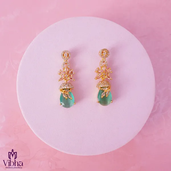 Mint_Green_Premium_Metal_Ear_Ring_For_Women