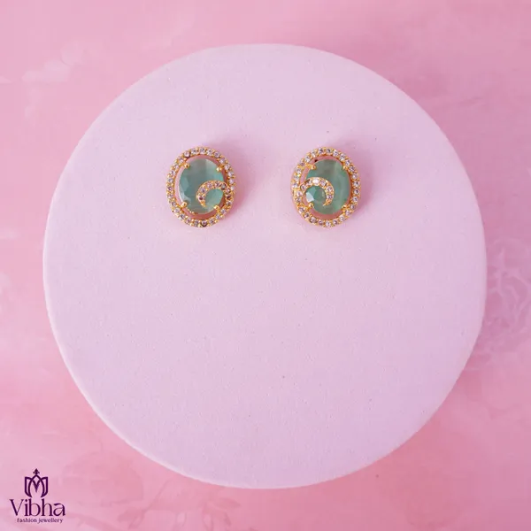 Mint_Green_Premium_Metal_Ear_Ring_For_Women