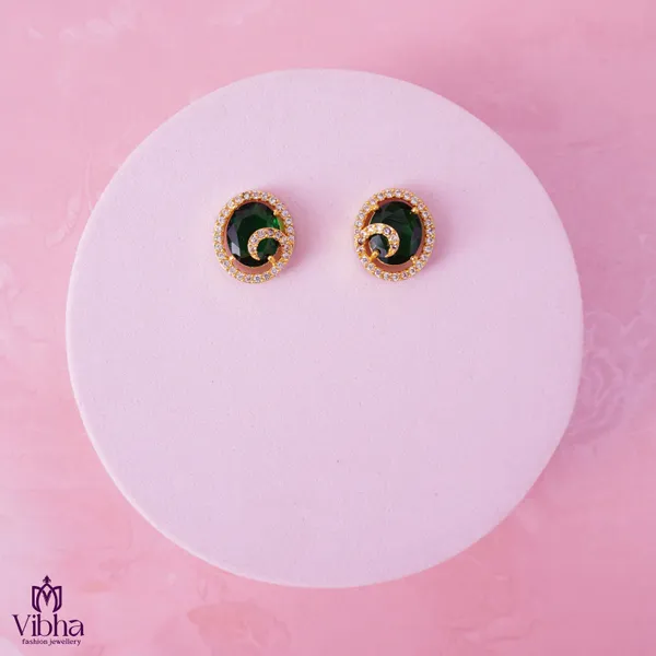 Green_Premium_Metal_Ear_Ring_For_Women