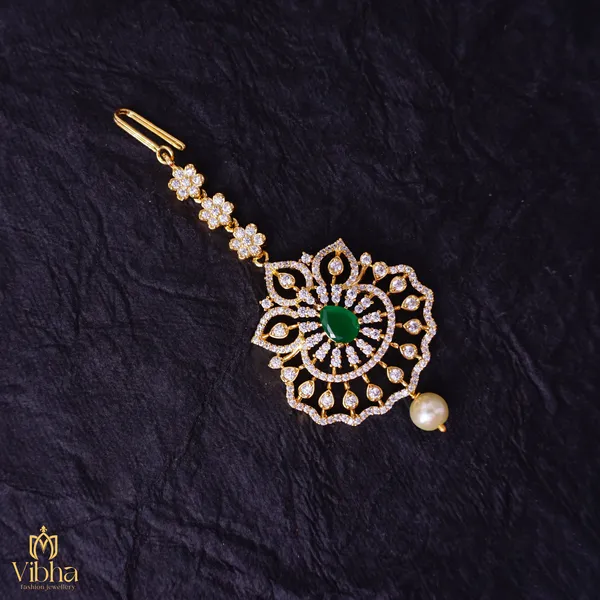 Green_Premium_Metal_Maang_Tikka_For_Women