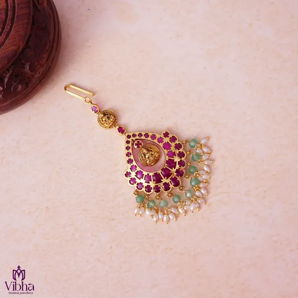 Green_Premium_Metal_Maang_Tikka_For_Women