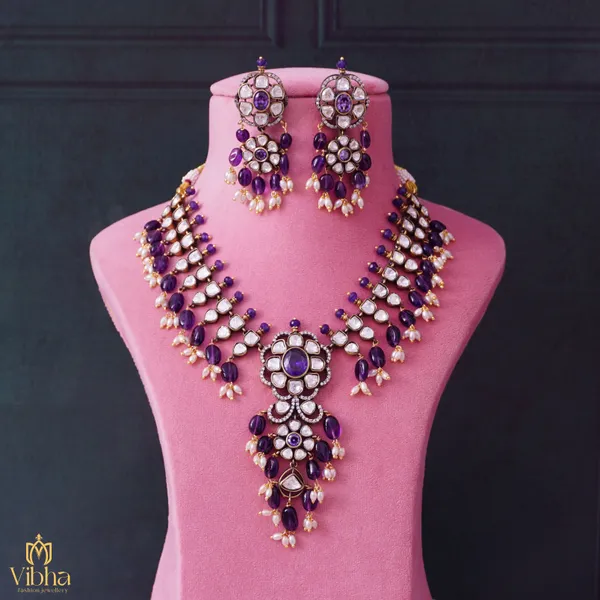 Purple_Premium_Metal_Necklace_Set_For_Women