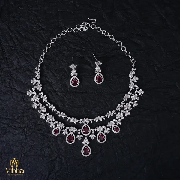Red_Premium_Metal_Necklace_Set_For_Women