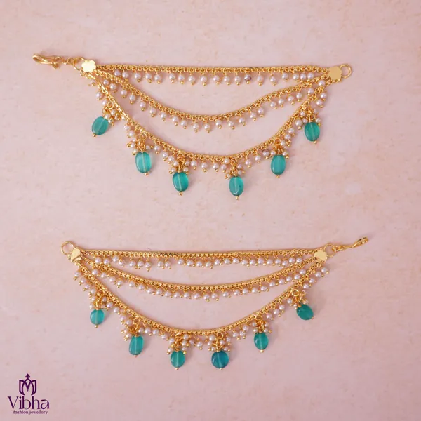 Teal_Premium_Metal_Champaswaralu_For_Women