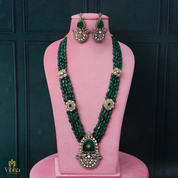 Green_Premium_Metal_Necklace_Set_Set_For_Women