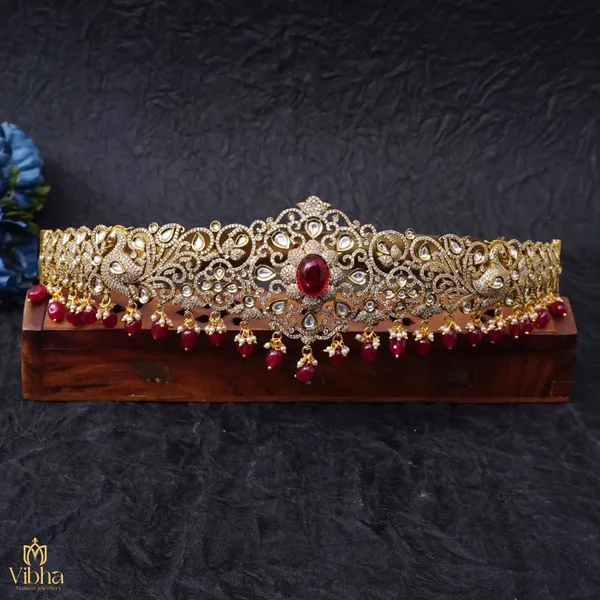 Red_Premium_Metal_Vaddanam_For_Women