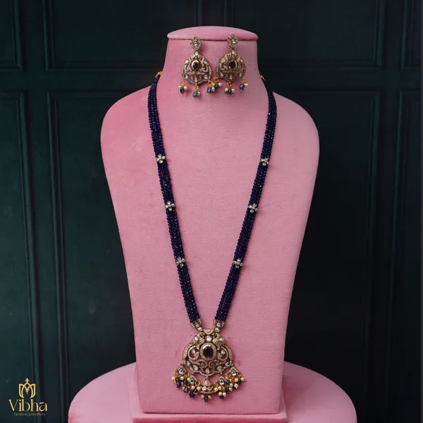 Dark_Blue_Premium_Metal_Necklace_Set_For_Women