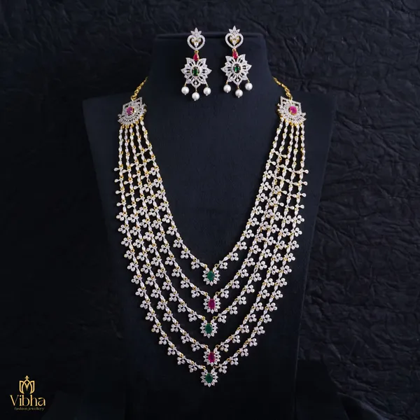 Silver_Premium_Metal_Necklace_Set_Set_For_Women