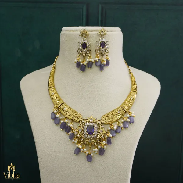 Violet_Premium_Metal_Necklace_Set_For_Women
