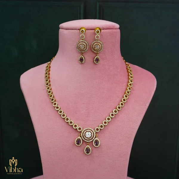 Violet_Premium_Metal_Necklace_Set_For_Women