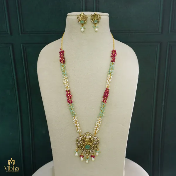 Mint_Green_Premium_Metal_Necklace_Set_Set_For_Women