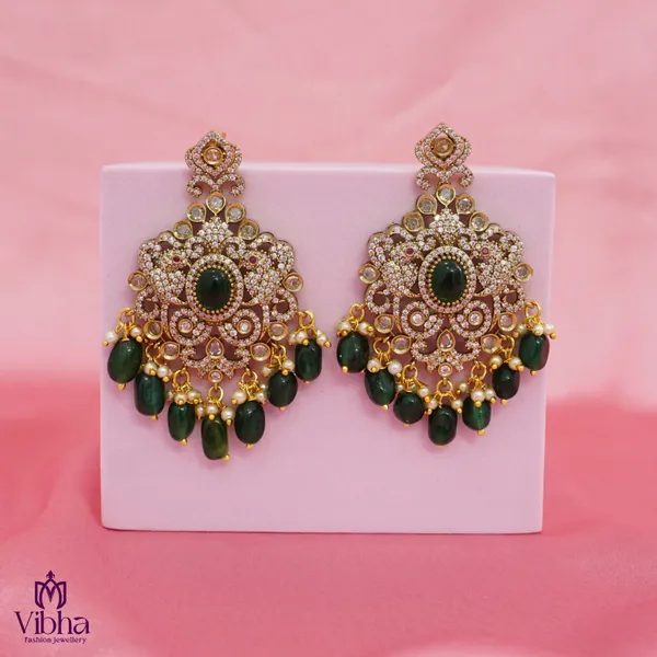 Green_Premium_Metal_Ear_Ring_For_Women