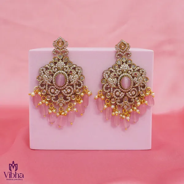 Mint_Pink_Premium_Metal_Ear_Ring_For_Women