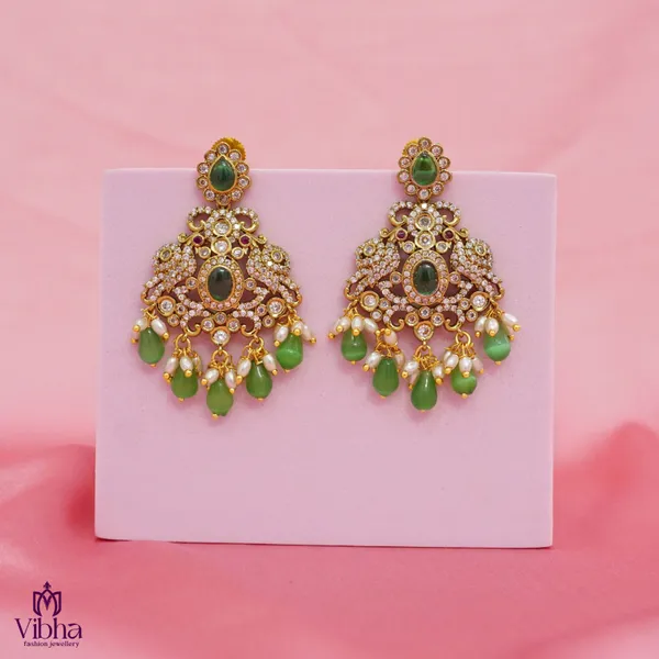 Green_Premium_Metal_Ear_Ring_For_Women
