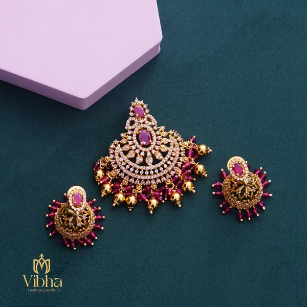 Ruby_Premium_Metal_Pendant_Set_For_Women