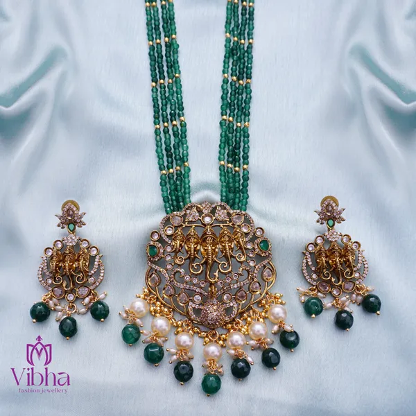 Green_Premium_Metal_Necklace_Set_For_Women