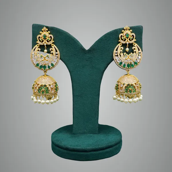 Green_Premium_Metal_Ear_Ring_For_Women
