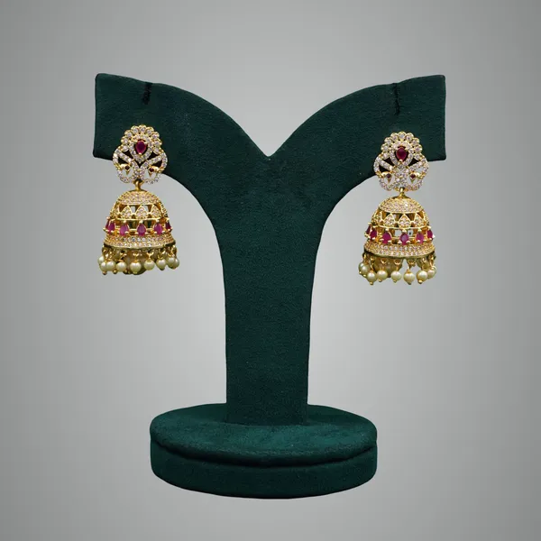Ruby_Premium_Metal_Jhumka_Set_For_Women