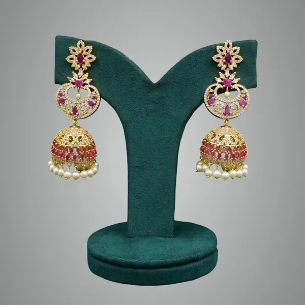 Ruby_Premium_Metal_Jhumka_Set_For_Women