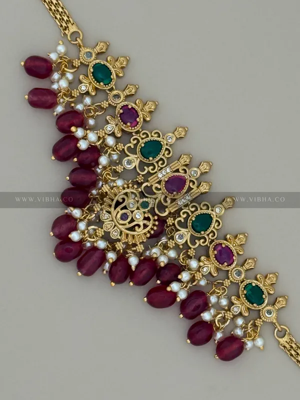 Gold_Premium_Metal_Chocker_Set_For_Women