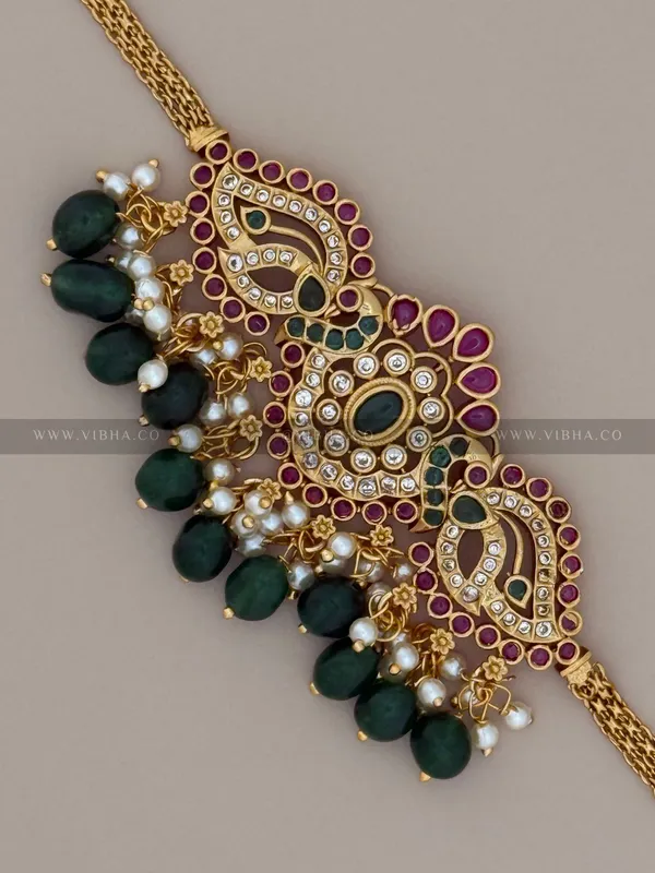 Green_Premium_Metal_Chocker_Set_For_Women
