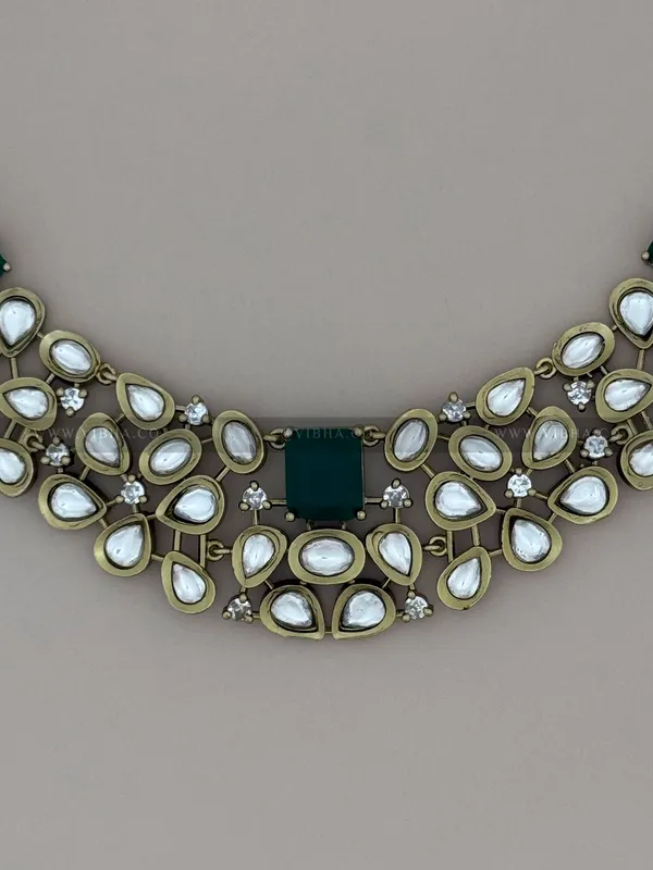 Green_Premium_Metal_Necklace_Set_For_Women